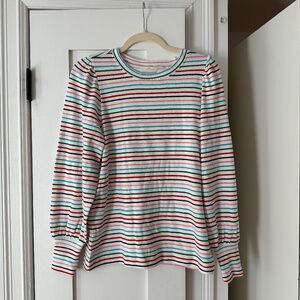 100% cotton Loft colorful striped shirt Size Small